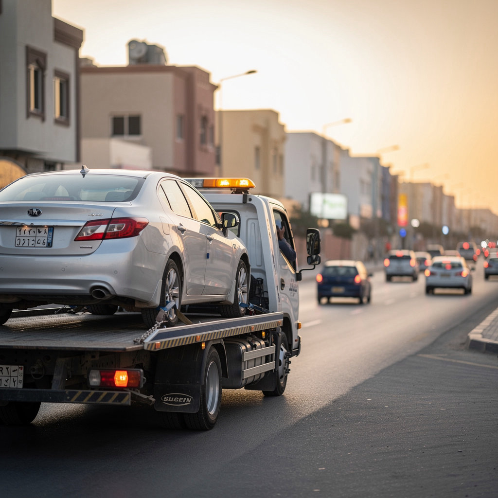 سطحة نقل سيارات خميس مشيط تنقل سيارة داخل شوارع الأحياء بخدمة 24 ساعة